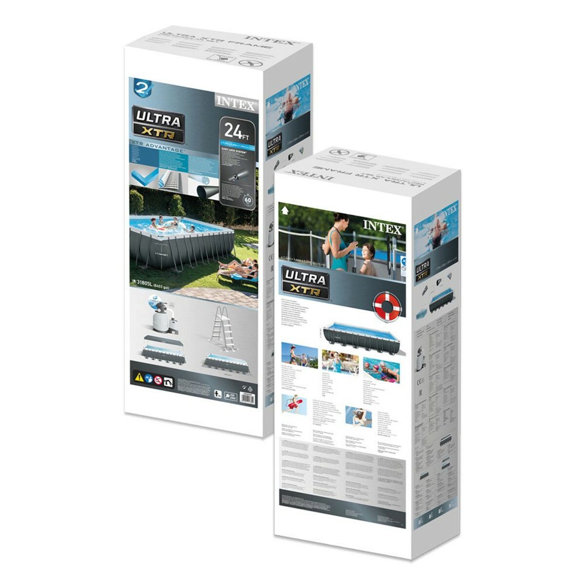 Basseng Avtagbart Intex 732 x 132 x 366 cm